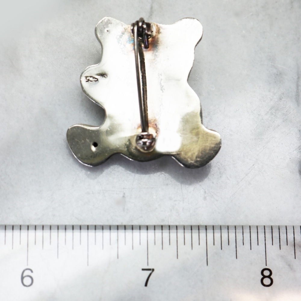 Vintage Sterling Silver Teddy Bear Brooch - Picture 8 of 15